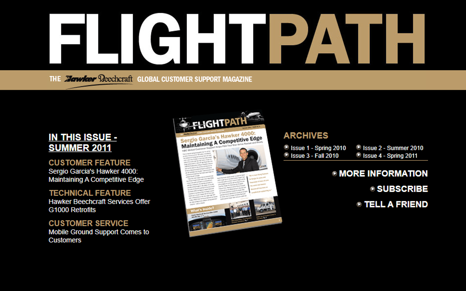 Hawker Beechcraft - FlightPath homepage
