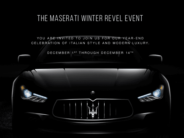 Maserati – Digital Event Campaigns